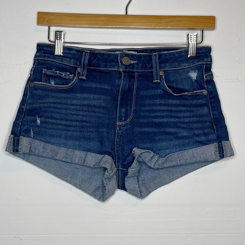 PAIGE Dark Blue Jean Shorts